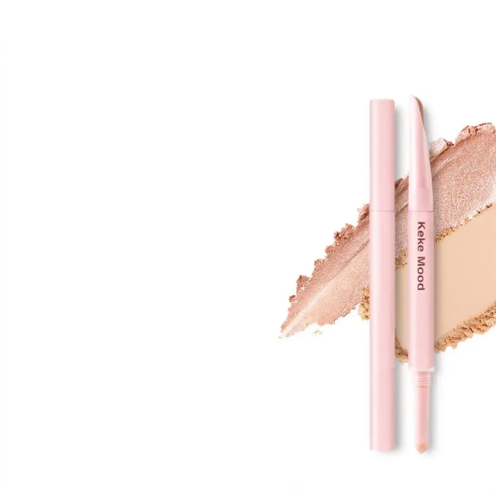 For Keke Mood Dual Sided Eye Pencil Waterproof Long Wearing Eyeliner Pen Soft Pink Series Precise Eye Highlighter
