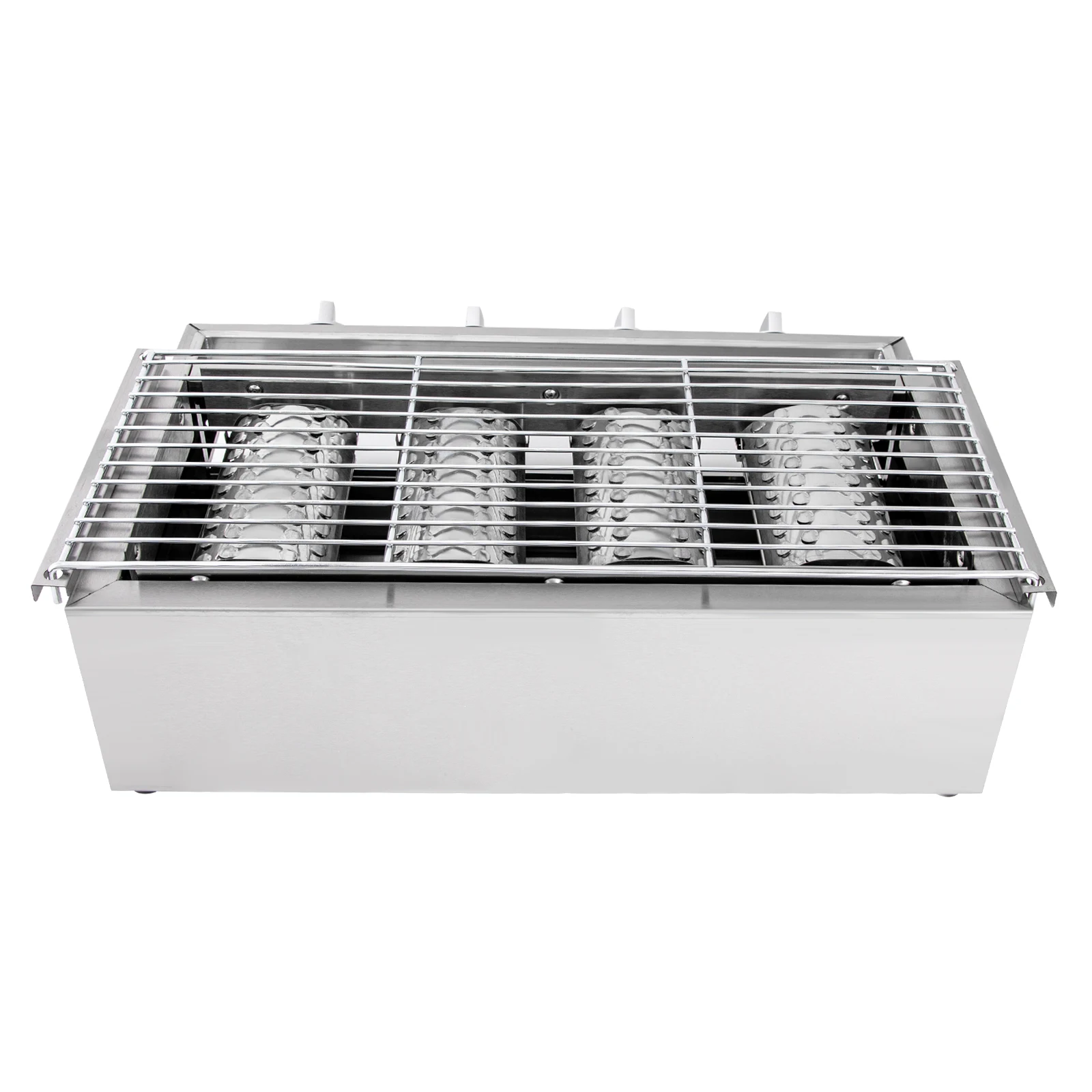 

Bbq Grill 4 Burners Lpg Stainless Steel Fast Heating Smoke-Free 4 Switches Oil Tray Suitable For Backyards Gardens Patios