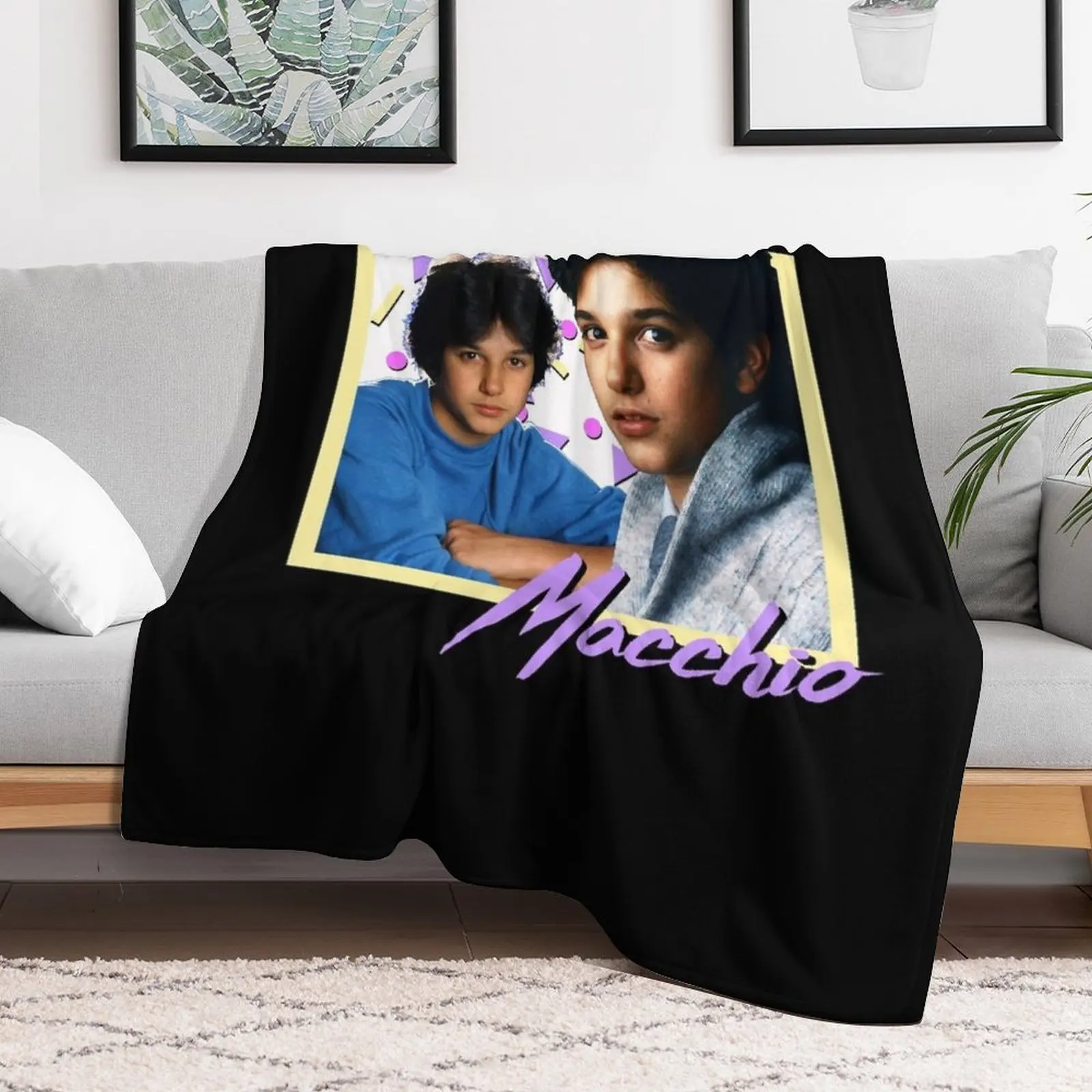 80s Ralph Macchio Essential T-Shirt Throw Blanket