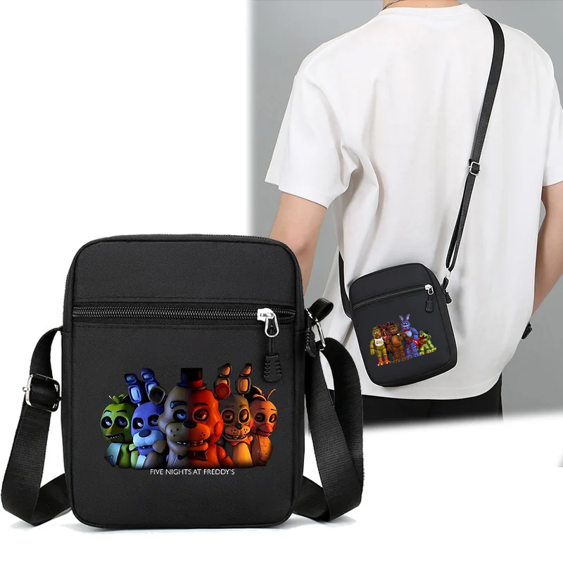 Fnafs حقيبة كتف الكبار أنيمي ساحة قماش حقائب كروسبودي خمس ليال فريدي كول الرياضة في الهواء الطلق الحقيبة الأولاد الهدايا المحمولة #2