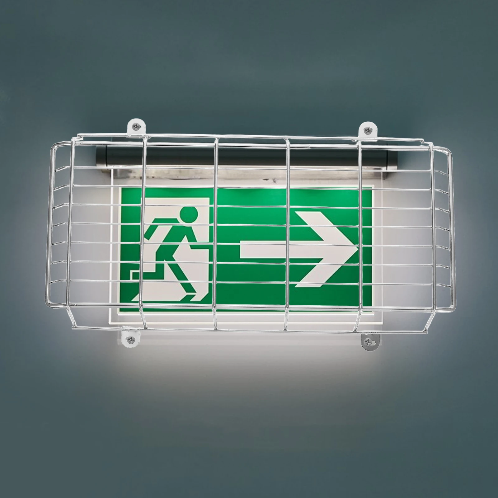 1Set Robust Metal Wire Guard for School Exit Signs and Emergency Lights Impact Resistant Protection Simple Setup