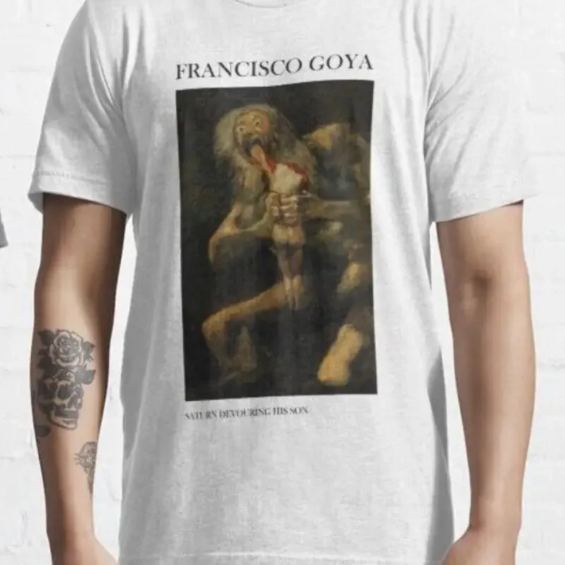 Camiseta Saturno Devorando a su hijo Goya 100 Algodón Premium