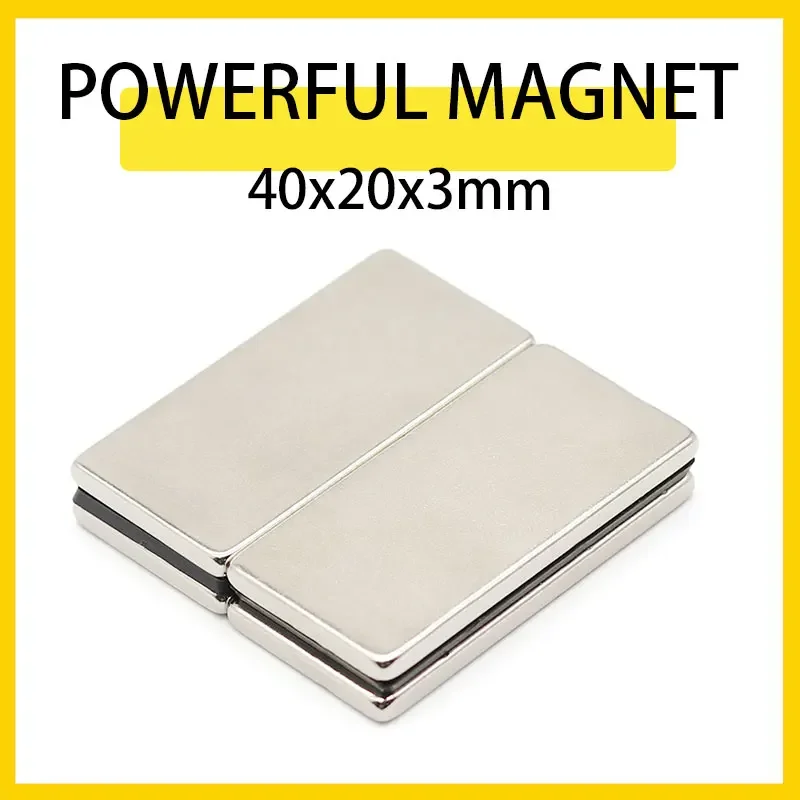 2~30PCS 40x20x3mm Neodymium Magnet 40mm x 20mm x 3mm N35 NdFeB Block Super Powerful Strong Permanent Magnetic imanes