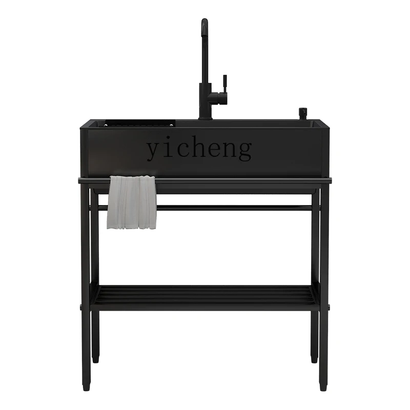 Zf lavabo per verdure semplice con staffa lavello da cucina lavabo in acciaio inossidabile a doppia fessura integrato