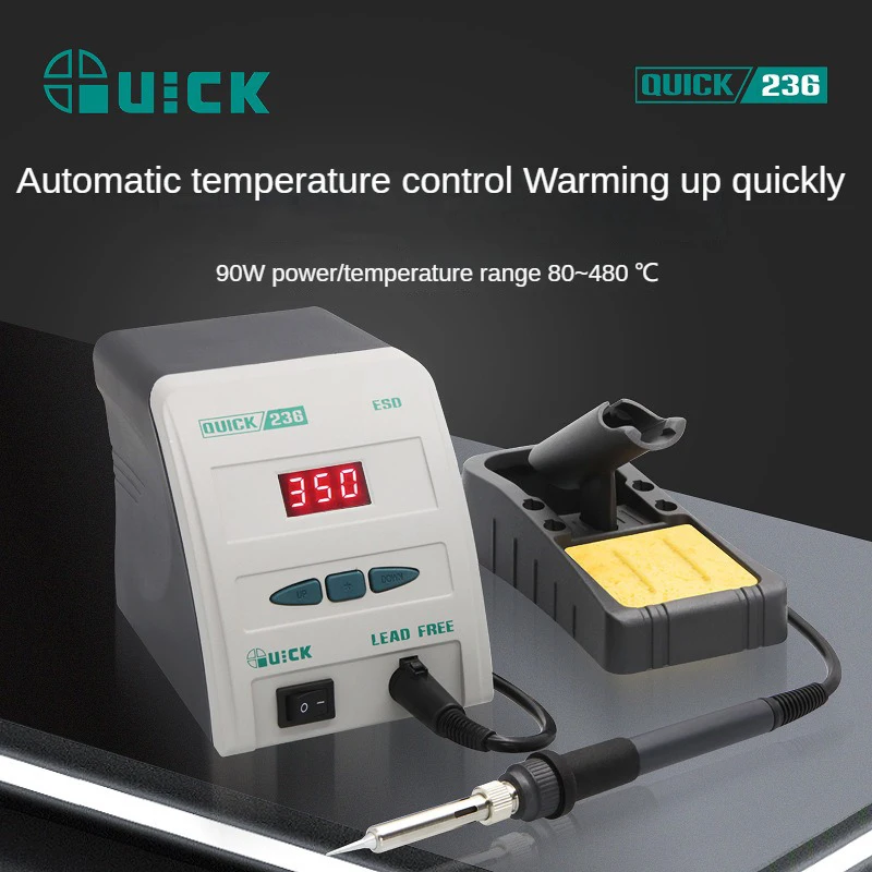 

QUICK 236 Constant temperature electric soldering iron 90W lead-free anti-static digital display soldering station