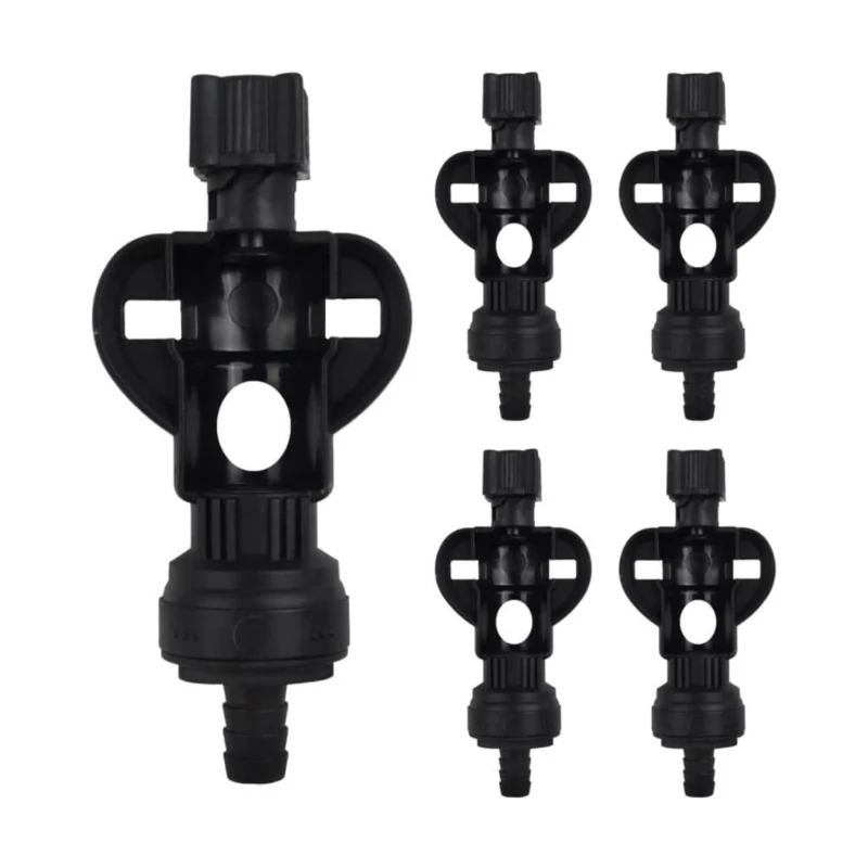 Набор из 5 фитингов для дроссельных клапанов, пластиковый адаптер для дроссельных клапанов, подходящий для химической и пищевой