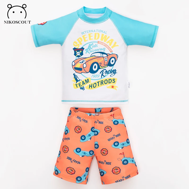 Baby Boy Swimsuit Split Quick-Drying Boy Swimsuit Suit Sun Protection Primary School Student Cute Baby Child Hot Spring Swimsuit