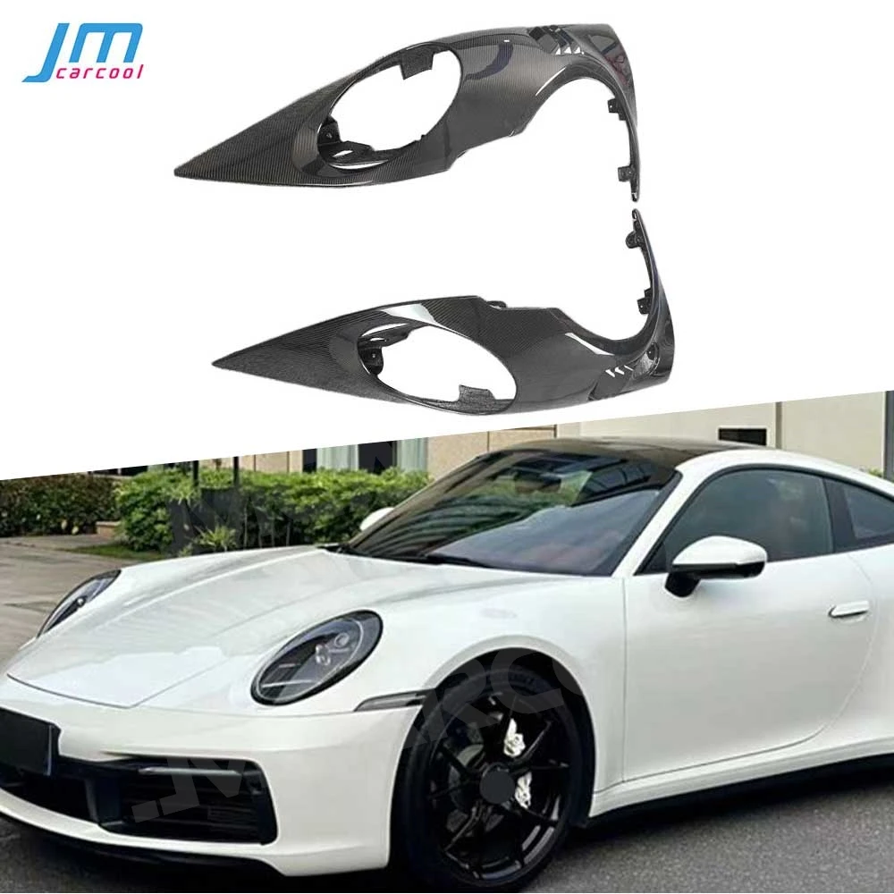 

Car Front Bumper Side Fender Fin Splitters Carbon Fiber Spoiler for Porsche 992 2021-2024 FRP Body Kits Facelift Accessories
