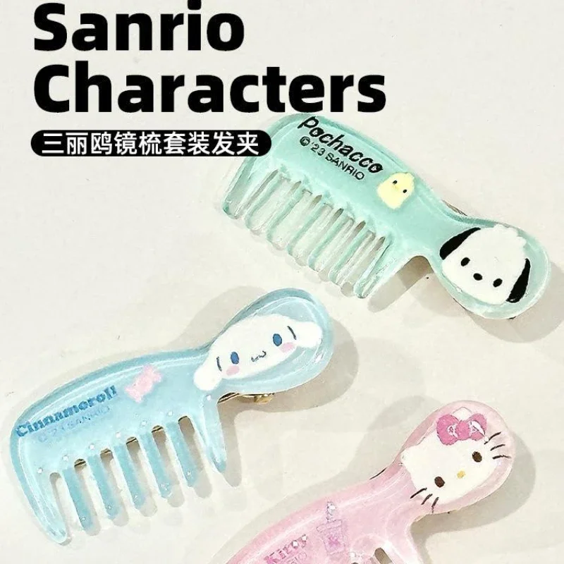 

Sanrio Mirror Comb Hairpin Kuromi Girl Delicate Creative Side Clip Side Broken Hair Card Exquisite Beautiful Fringe Headdress