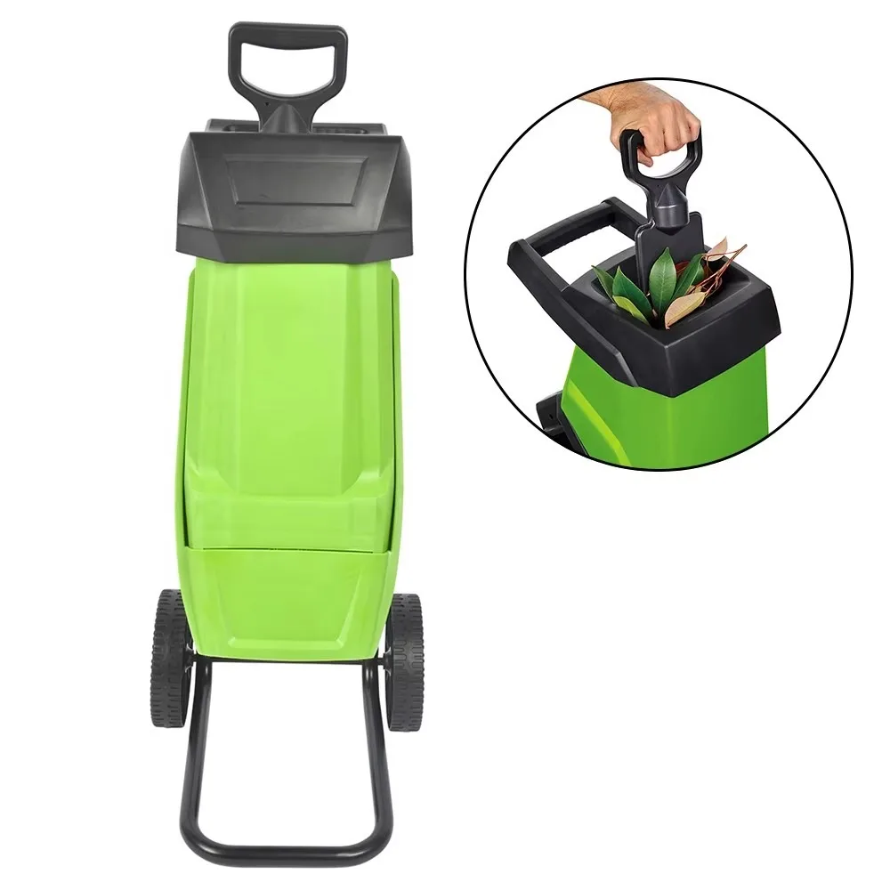 Vertak 2500W Electric Garden Shredder Heavy Duty Leaf Chipper Mulcher for Branches Wood Trees Outdoor Yard Waste