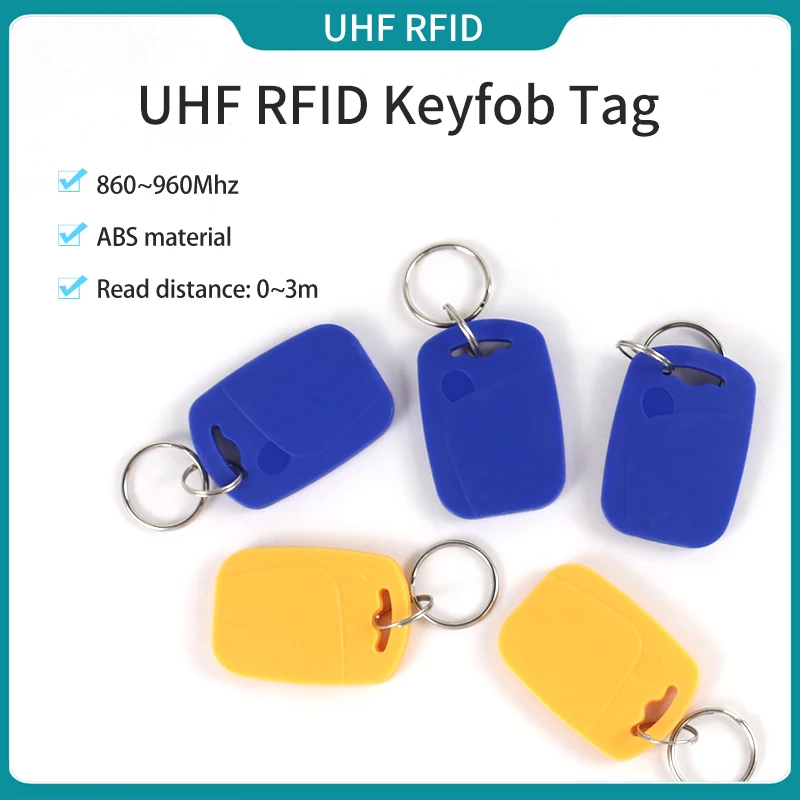 10pcs 860-960Mhz UHF RFID Keyfobs Tag Passive Long Read Range Key Tags for Personnel/ Vehicle Management