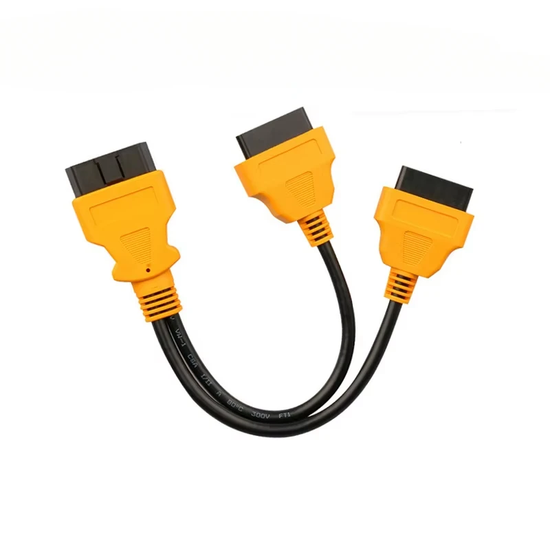 

OBD2 Adapter Male to Dual Female Y Cable OBDII Splitter Extension Cable 1-2 Car Diagnostic Cable OBD 2 Connector