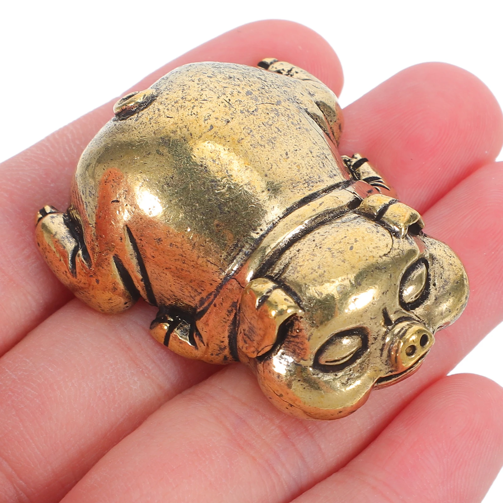 

Retro Ornaments Brass Animal Statue Office Decor Miniature Figurines Home Desk Zodiac Gift