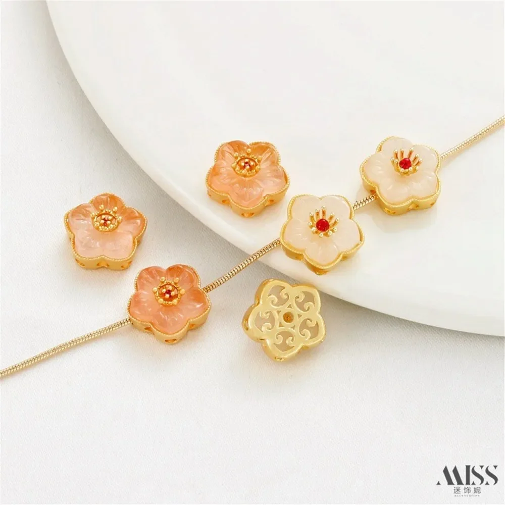 

18K Matte Gold Color Retro Engraved Pattern Bucket Bead Spacer DIY Handmade Bracelet Necklace Beaded String Jewelry Accessories