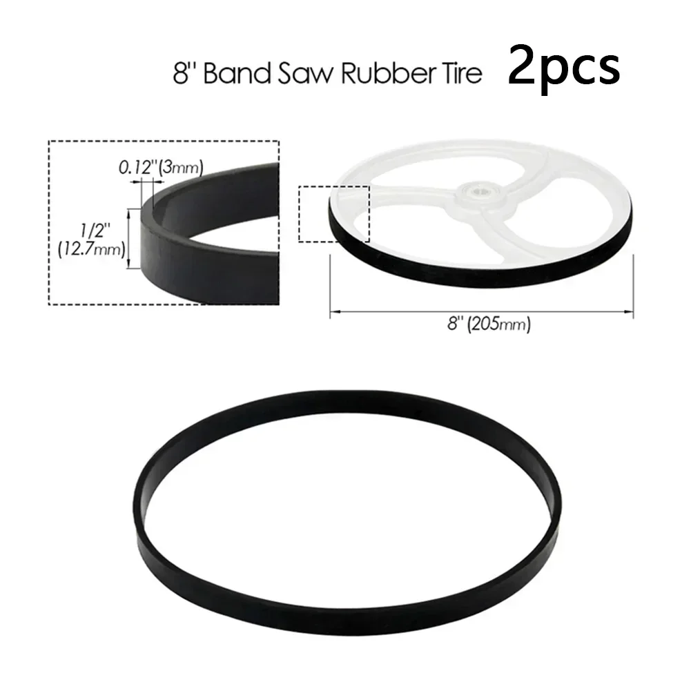 2pcs WoodWorking Band Saw Rubber Band Band Saw Scroll Wheel Rubber Ring 8-14Inch Herramientas Multitool Soldering