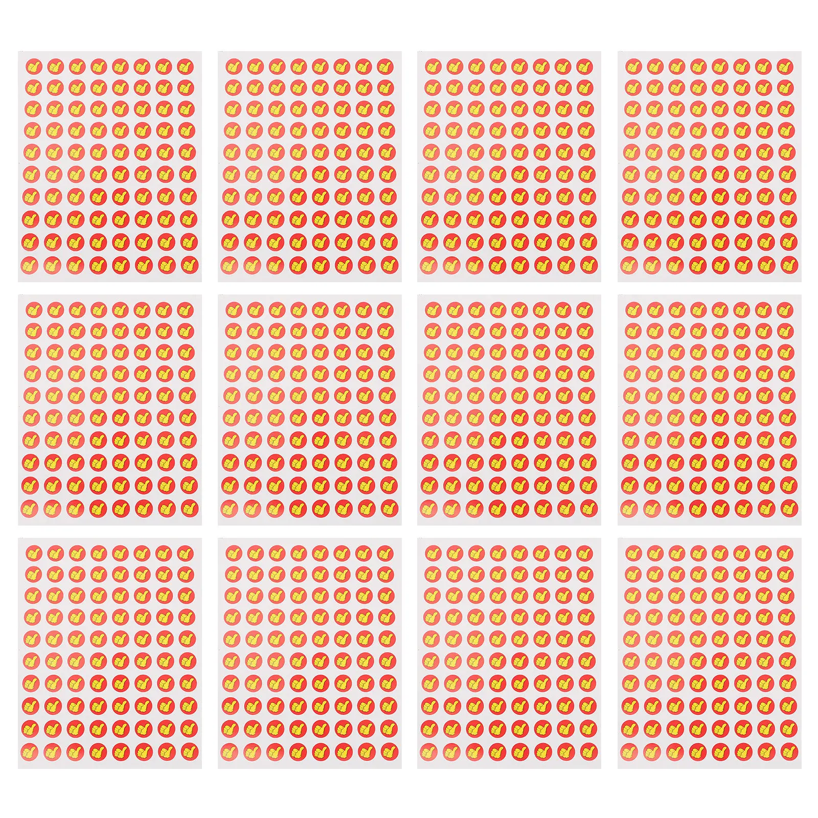 

50 Sheets Kids Reward Stickers Thumbs-Up Pattern Self-Adhesive Small Stickers for School Teacher Appreciation Students