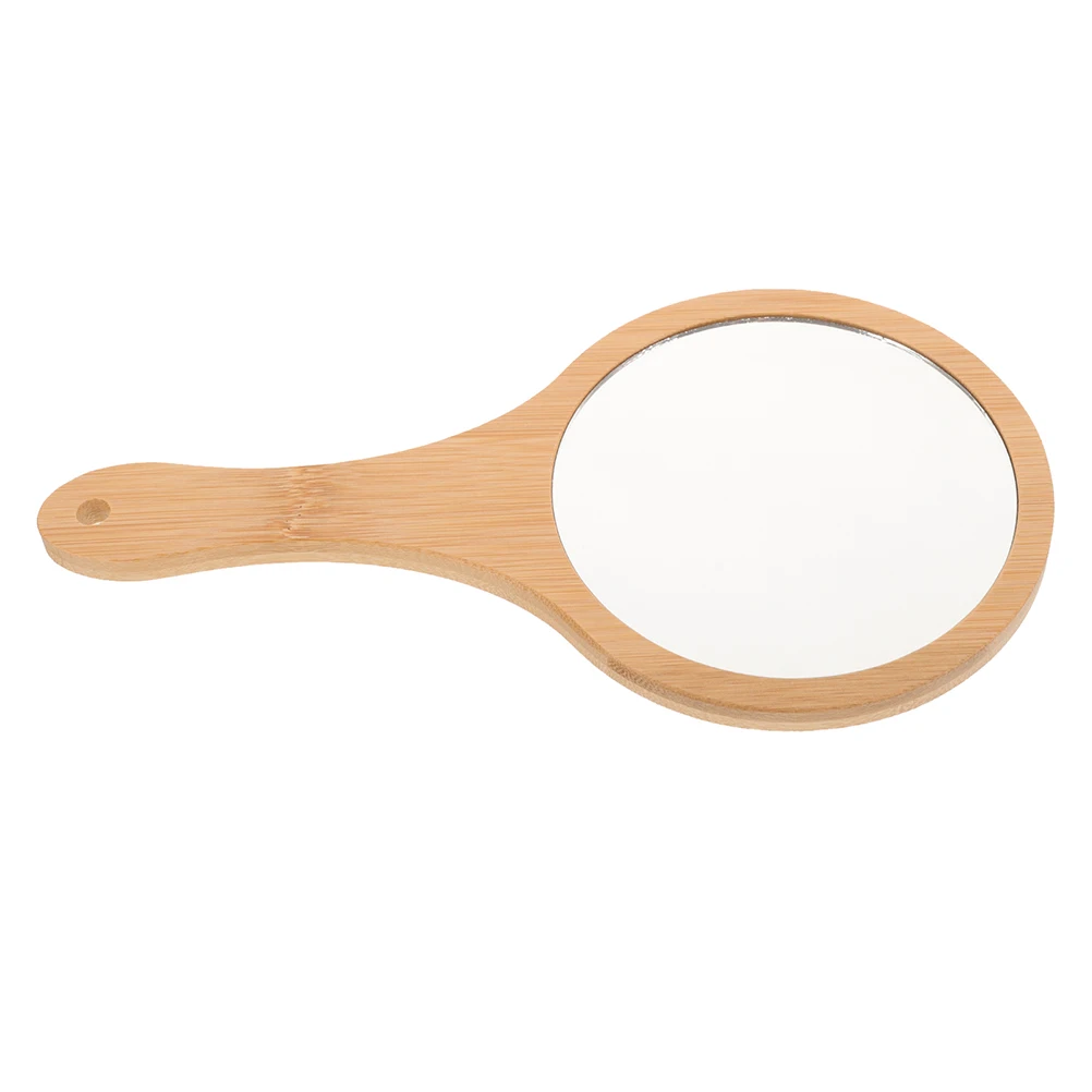 

Bamboo Handheld Glass Vanity Mirrors Small Hand Mirror for Women Cute Hand Held Mirror Girls Mirrors High Definition