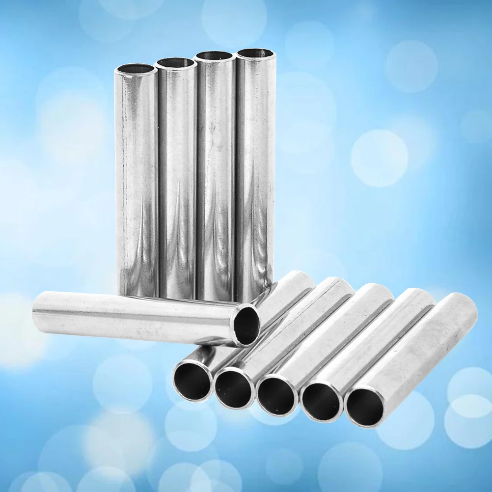 

10Pcs Back Stem Tube Stainless Steel 8Mm Precision Fit for Machine Handle Grips Protects Needle Lightweight Strong