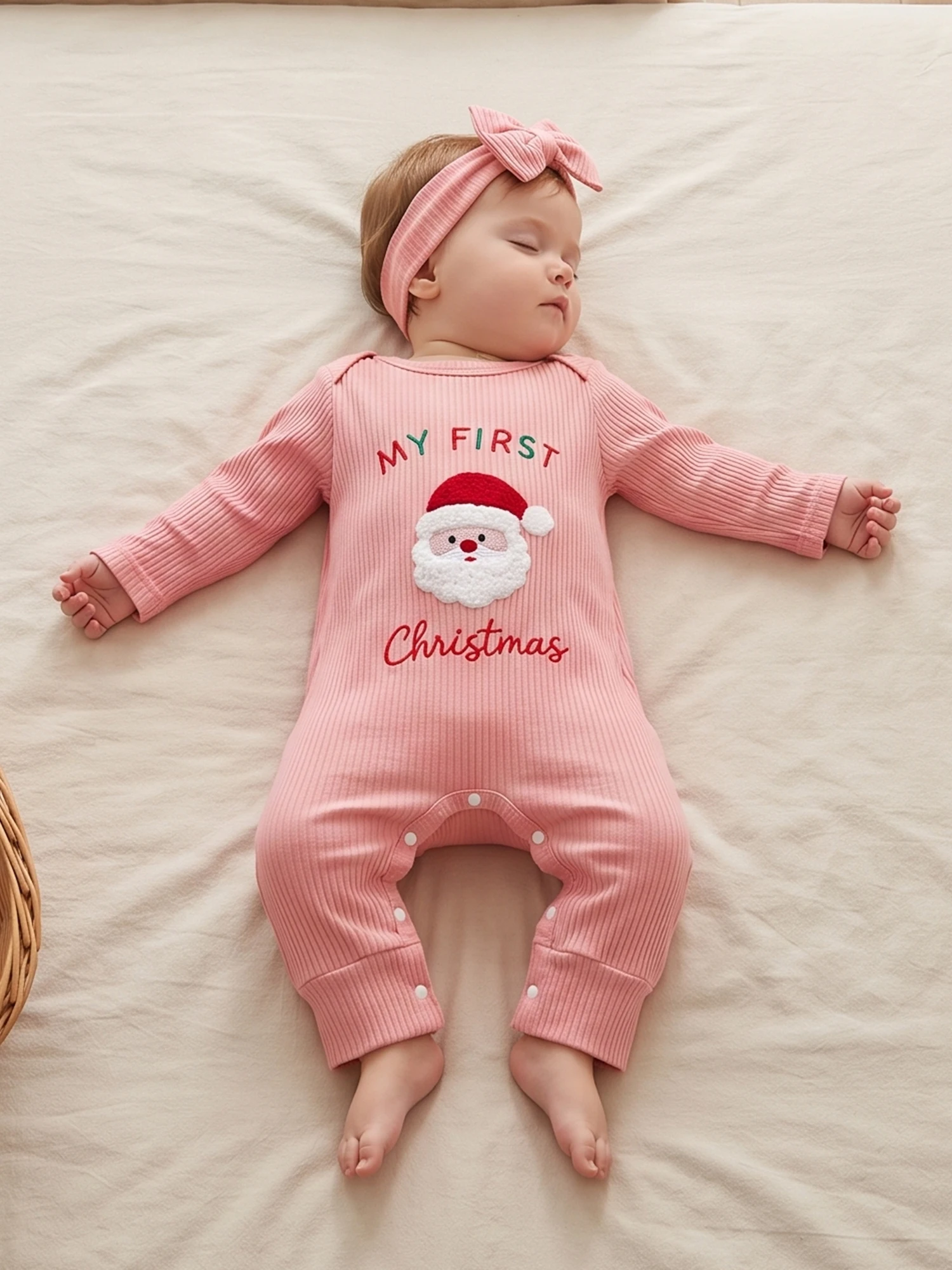 Letters Jumpsuit Jumpsuit Outfit Santa Claus Jumpsuit Santa Claus Claus Lightweight Baby Girls Christmas