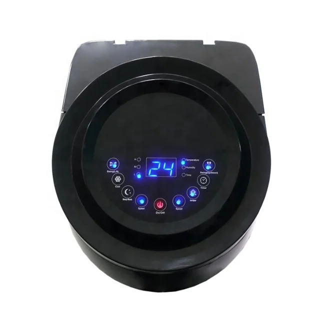 Portable Solar Charging DC Evaporative Water Cooling Fan air Cooler with LED Touching Control Panel