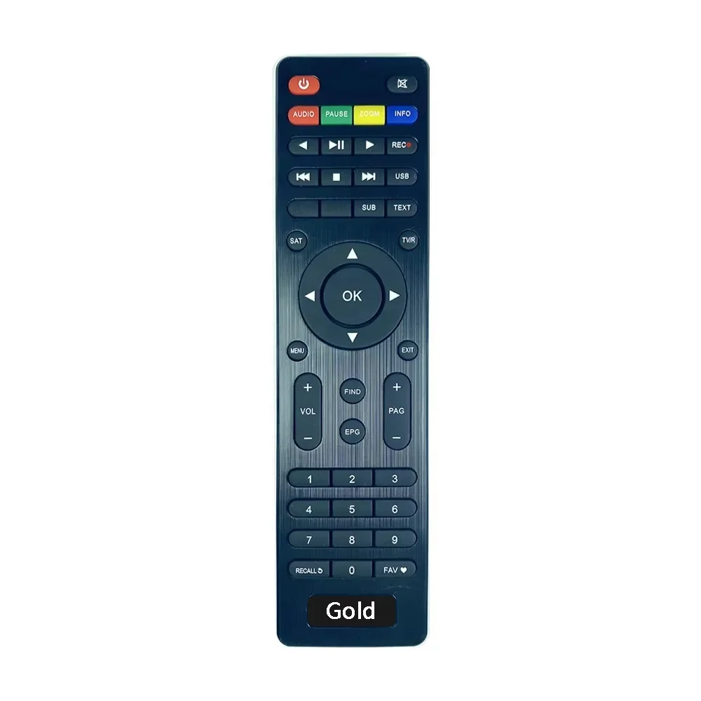 Remote Control Gold Panel High Quality for Satellite TV Receiver