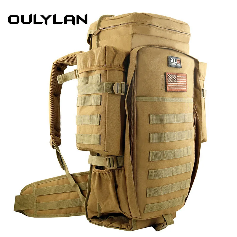 

Outdoor Waterproof Backpack for Men 70L Outdoor Hiking Supplies Bag Travel Attack Hunting Camping Expanding Rucksack MOLLE Bag