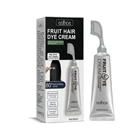 EELHOE Permanent Hair Dye Cream with Comb Long Lasting Cover Gray White Hairs Pure Plant-Based Hairdye Fruit Black Hair Cream