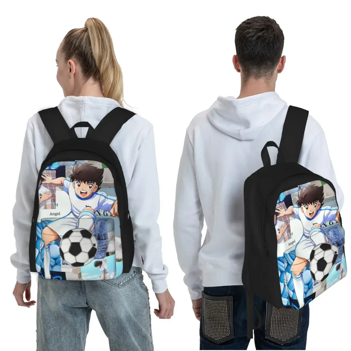 Ozora Oliver Atom Capitan Tsubasa Student Backpack School Bag Hiking Travel Daypack for Men Women Fashion Bookbag Shoulder Bags