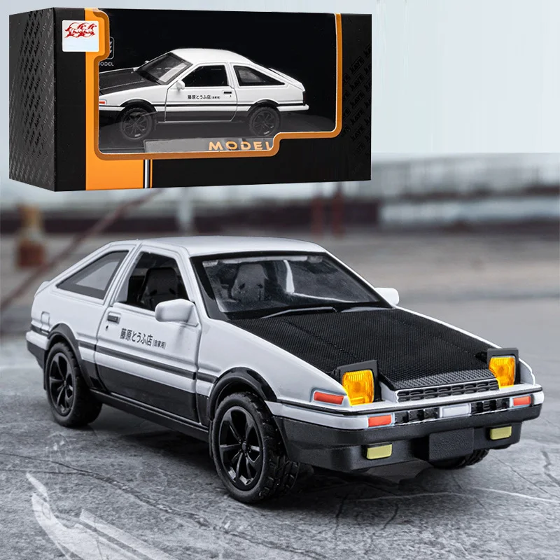 1:36 Initial D AE86 Alloy Car Models Toys Metal Diecast Initial D Exquisite Workmanship Car With Pull Back Toys For Kids Gifts