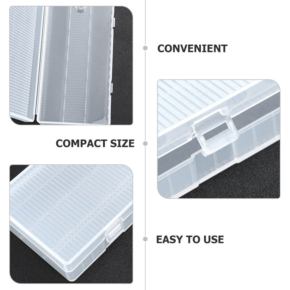 

2pcs Transparent PP Storage Box Durable Plastic ganizer Case for 8 Batteries Compact Space Saving Protection Container