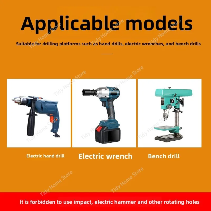 Multi-functional Woodworking Hole Opener Set, Extended Hinge, Alloy Hole Puncher, Plastic Wood Board Reamer, Hand-held Drill Bit