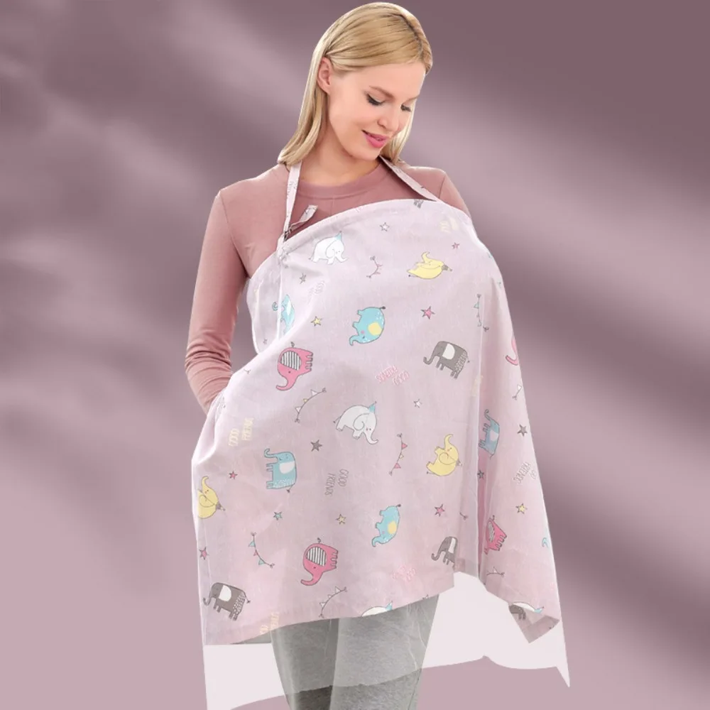 

Soft Mesh Breastfeeding Cover Cartoon Adjustable Outdoor Nursing Towel Feeding Cover Cotton Baby Stroller Blanket Outdoor