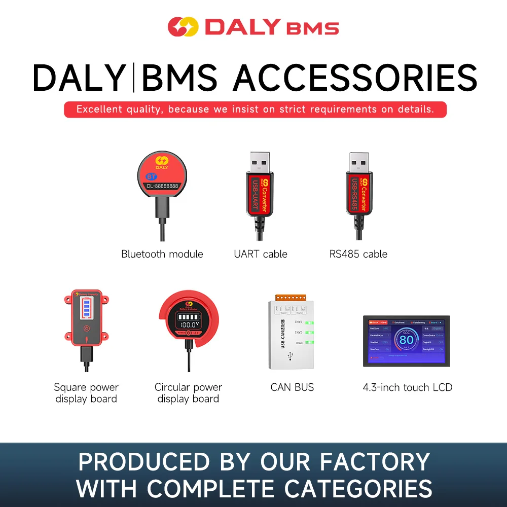 Daly BMS Smart BMS WIFI Module Battery Accessories Parts Bluetooth USB to RS485 to UART Power Dispaly Board Customized OEM