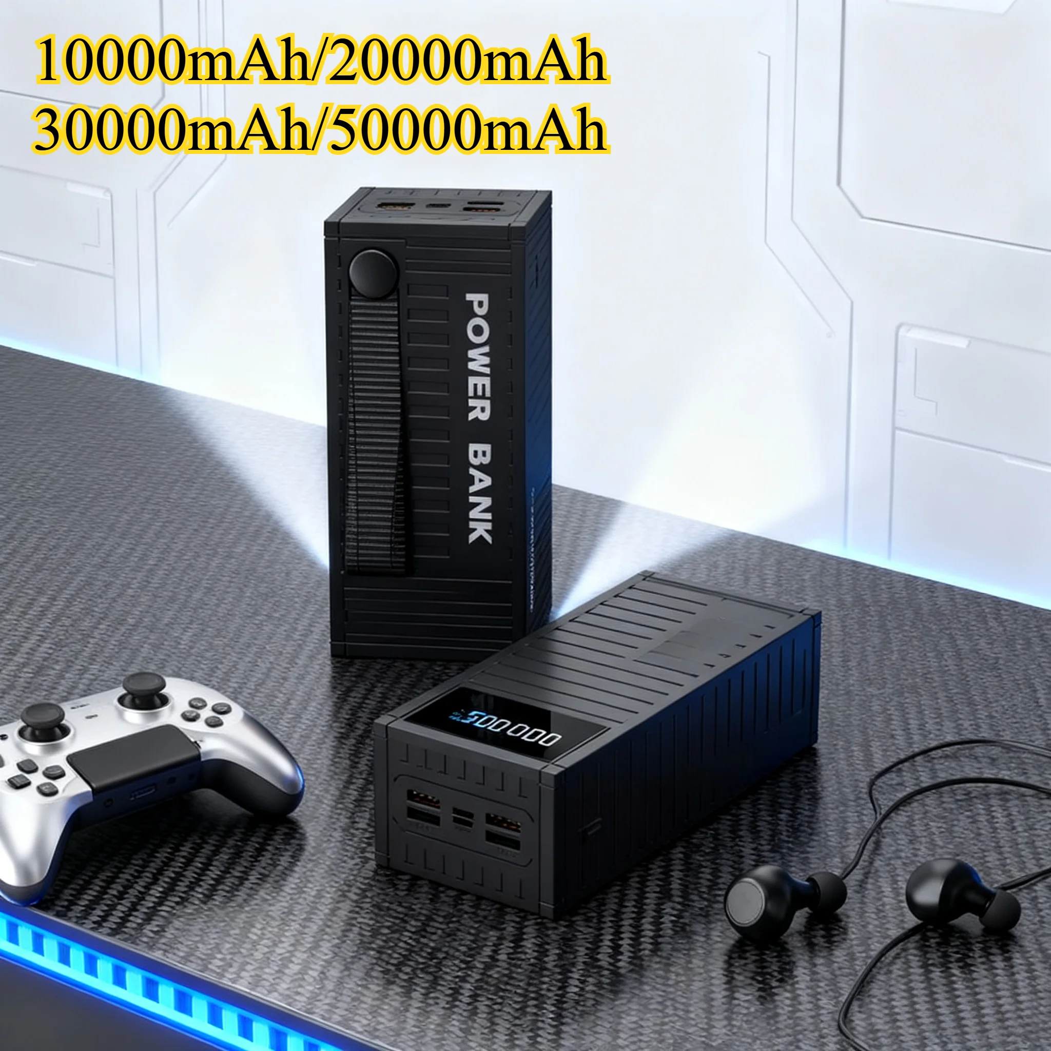 50000mAh 22.5W Super Fast Charging Power Bank - Ultra High Capacity Portable Charger for Outdoor Travel Camping
