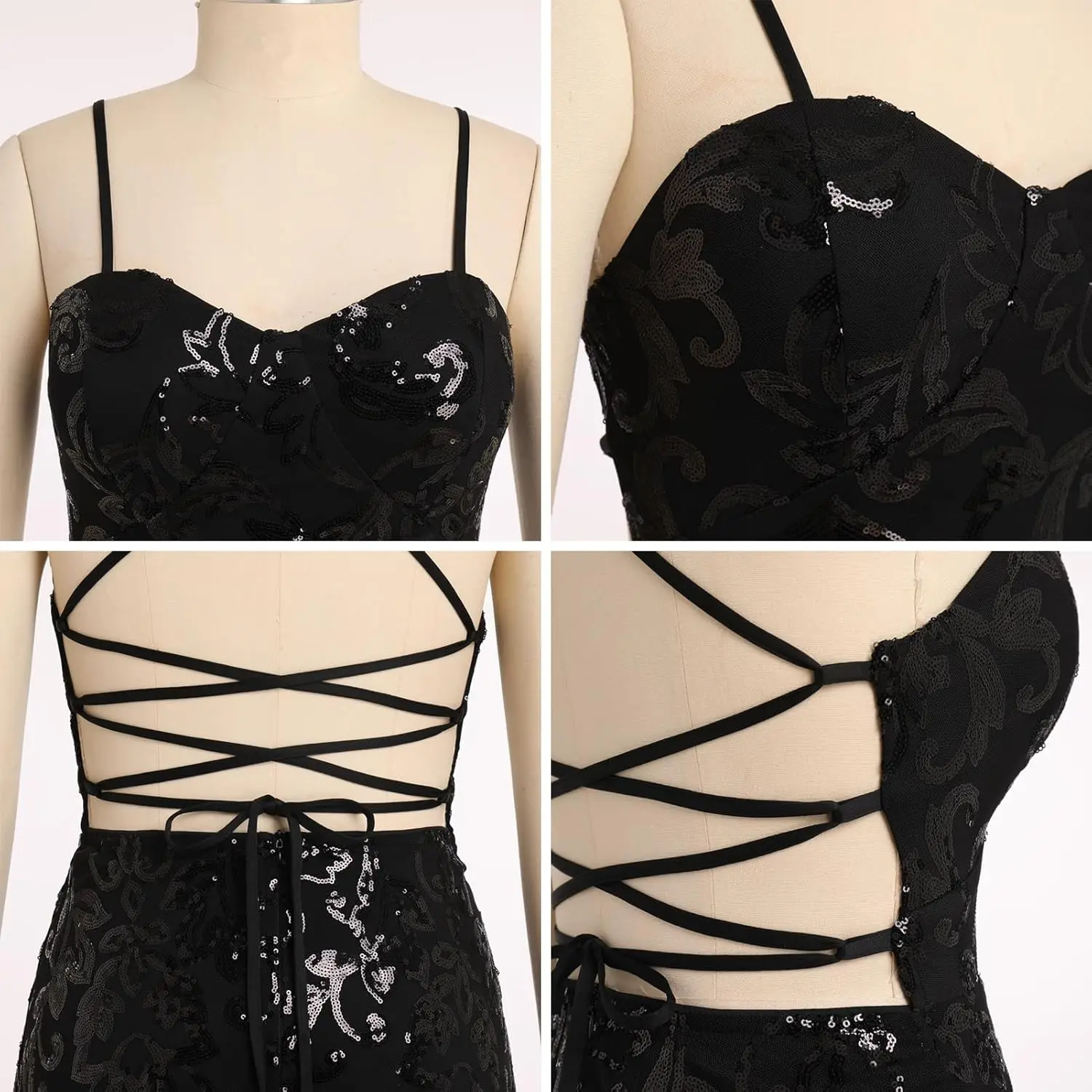 Mini abito a trapezio con cinturino per spaghetti con paillettes scintillanti da donna, altalena lucida, discoteca, danza, abito da ritorno a casa sopra il ginocchio