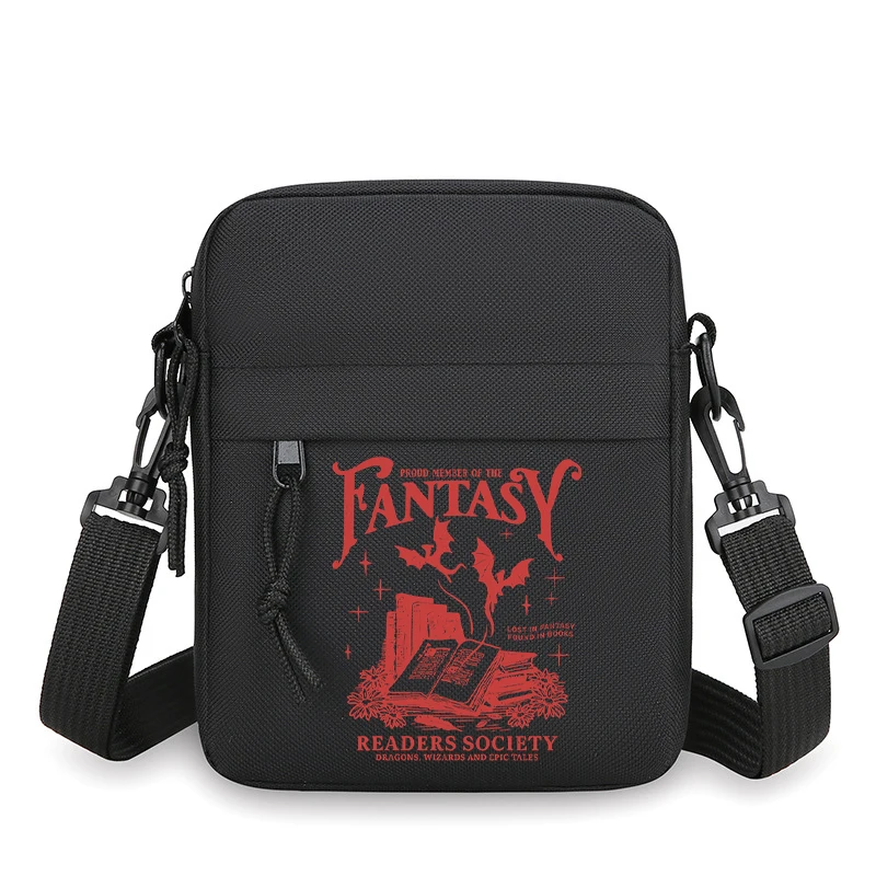 Messenger Sling Bags for Men Women Vintage Skull and Books Print Canvas Small Zipper Crossbody Pouch Read Club Gift Shoulder Bag