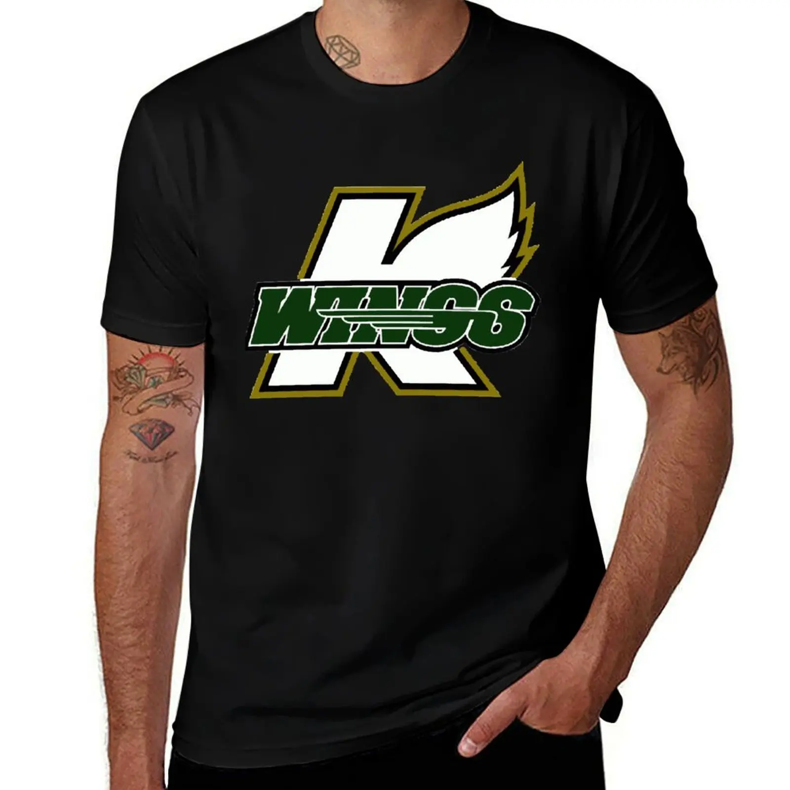 

Michigan K Wings Hockey T-Shirt T-Shirt boys whites man clothes t shirt men 100℅ cotton