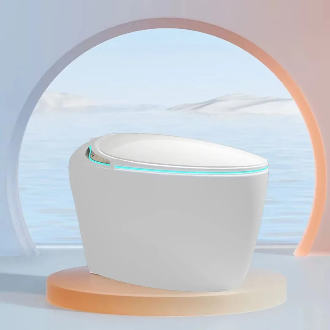 

Manufacturer wholesale, egg-shaped smart toilet, automatic flip, induction flushing instant hot toilet, aromatherapy foam toilet