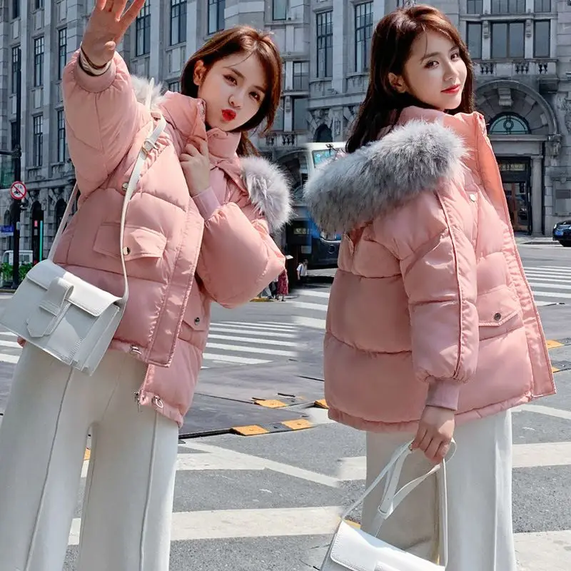 

Стеганая одежда, новая зимняя корейская версия, короткая стеганая куртка, зимняя студенческая утолщенная свободная стеганая одежда, женская куртка Tide