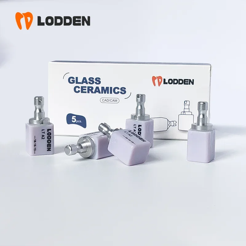 LODDEN-Dental Lab Lithium Disilicate Vidro Cerâmica Blocos, HT, LT para CAD CAM Sirona, Cerec Folheado, Materiais Odontologia, C14, 5pcs por caixa