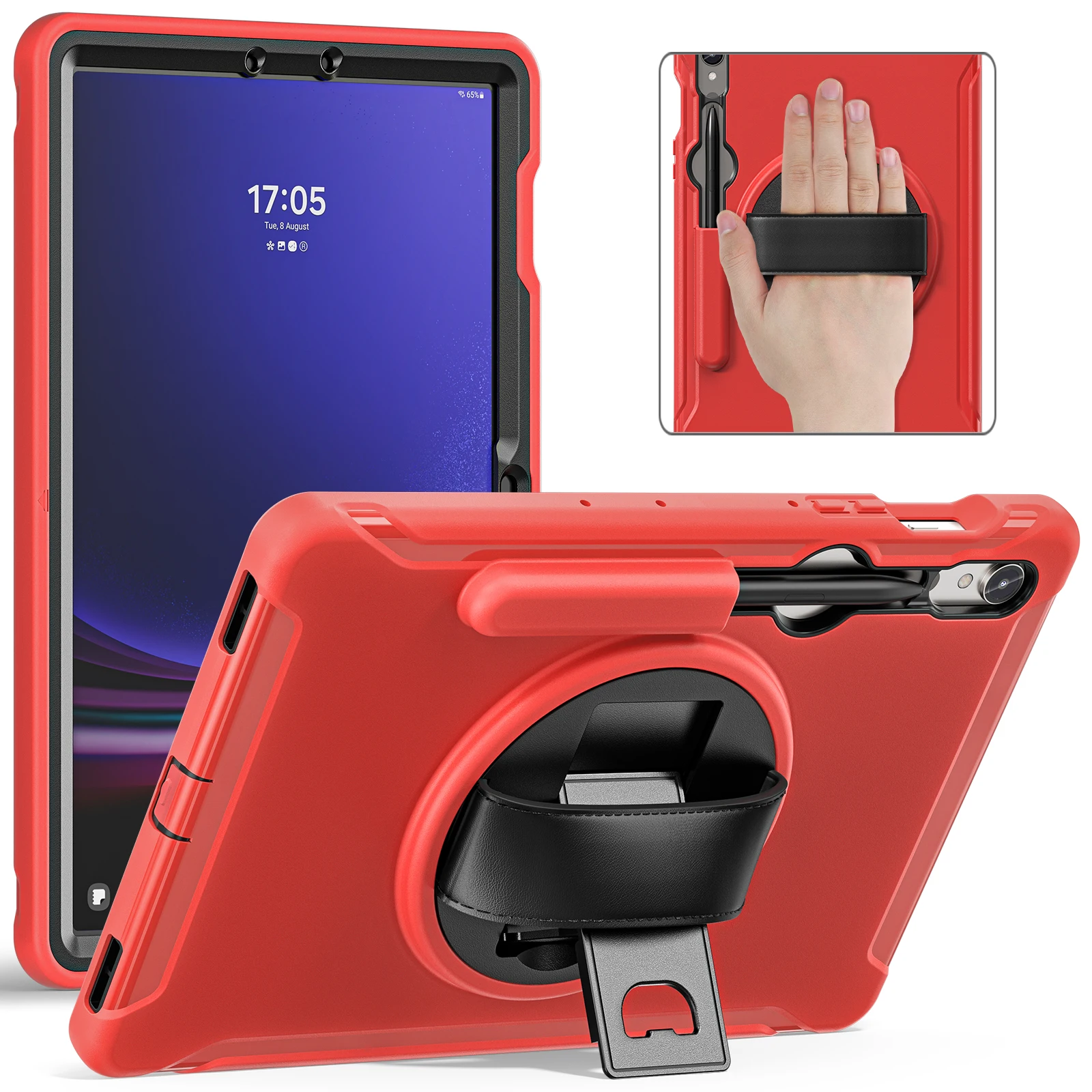 

Tablet Stand Cover for Samsung Tab A9 Plus X210 X216 X218 A8 10.5 X200 X205 Tab A7 10.4 T500 T509 S5E T720 Shockproof Case TPU+P