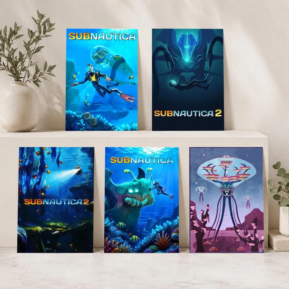 Game S-Subnautica 2 Painting Calligraphy Modern Canvas Wall Art for Bedroom & Living Room | Home Decor Gift