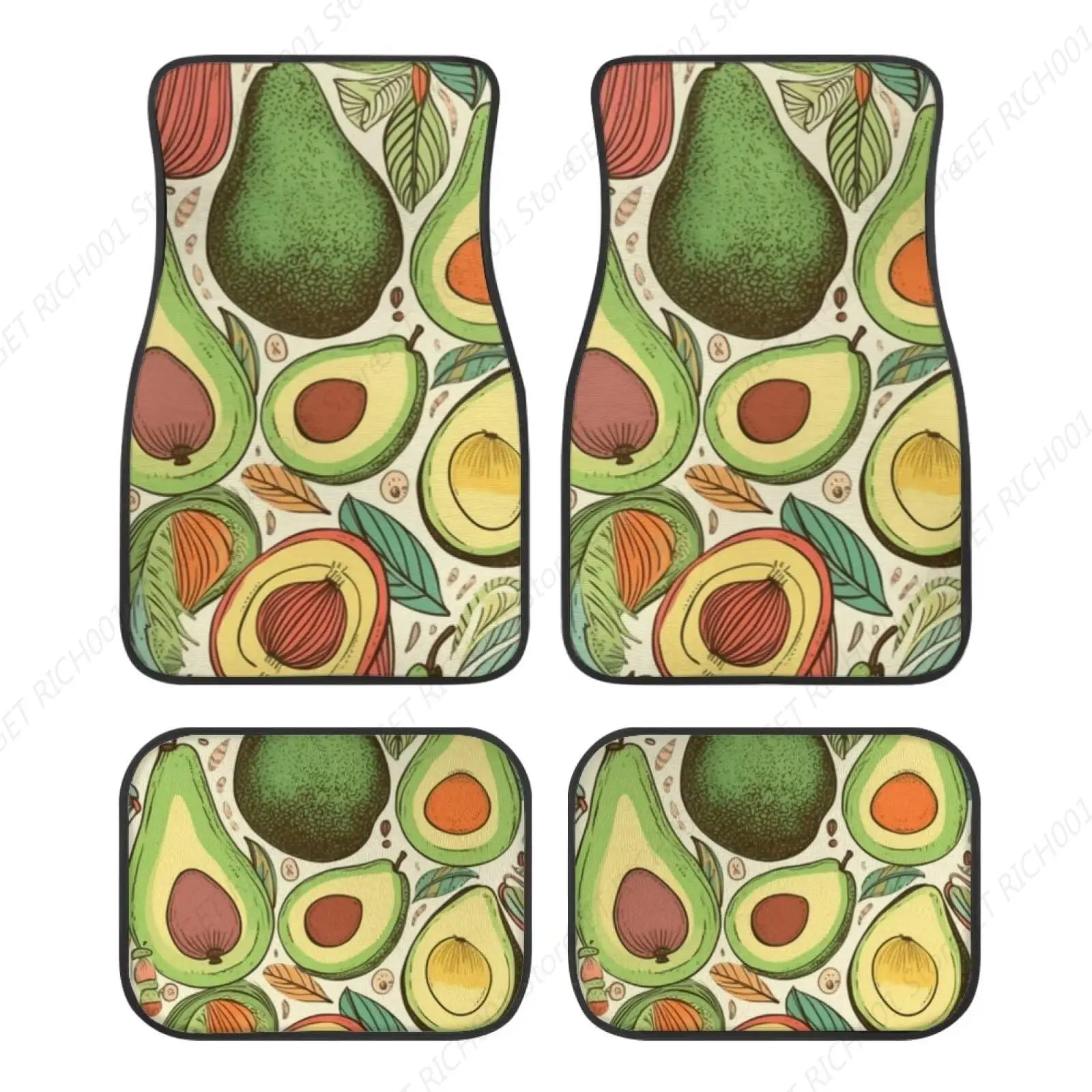

Alfombrillas Universales Para Coche, Alfombrillas Aguacate Ver Aptas Para SUV, Furgonetas, Sedanes, Camiones, Juego 4 Alfombra