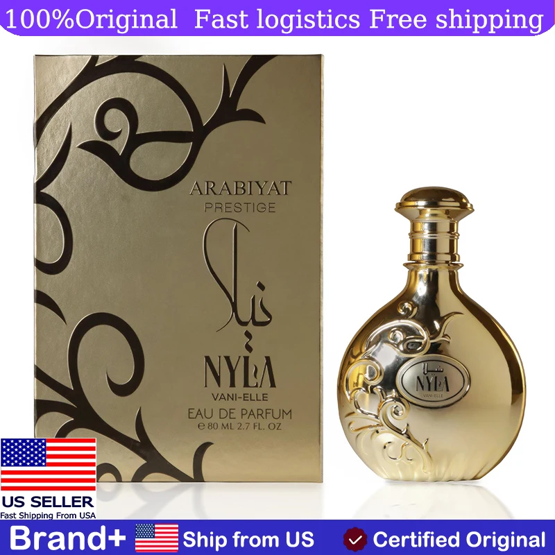 

Nyla Vani-Elle Eau De Parfum Unisex Fragrance with Vanilla Jasmine 2.7 Fl. Oz Long Lasting Fragrance Arabian Women Portable