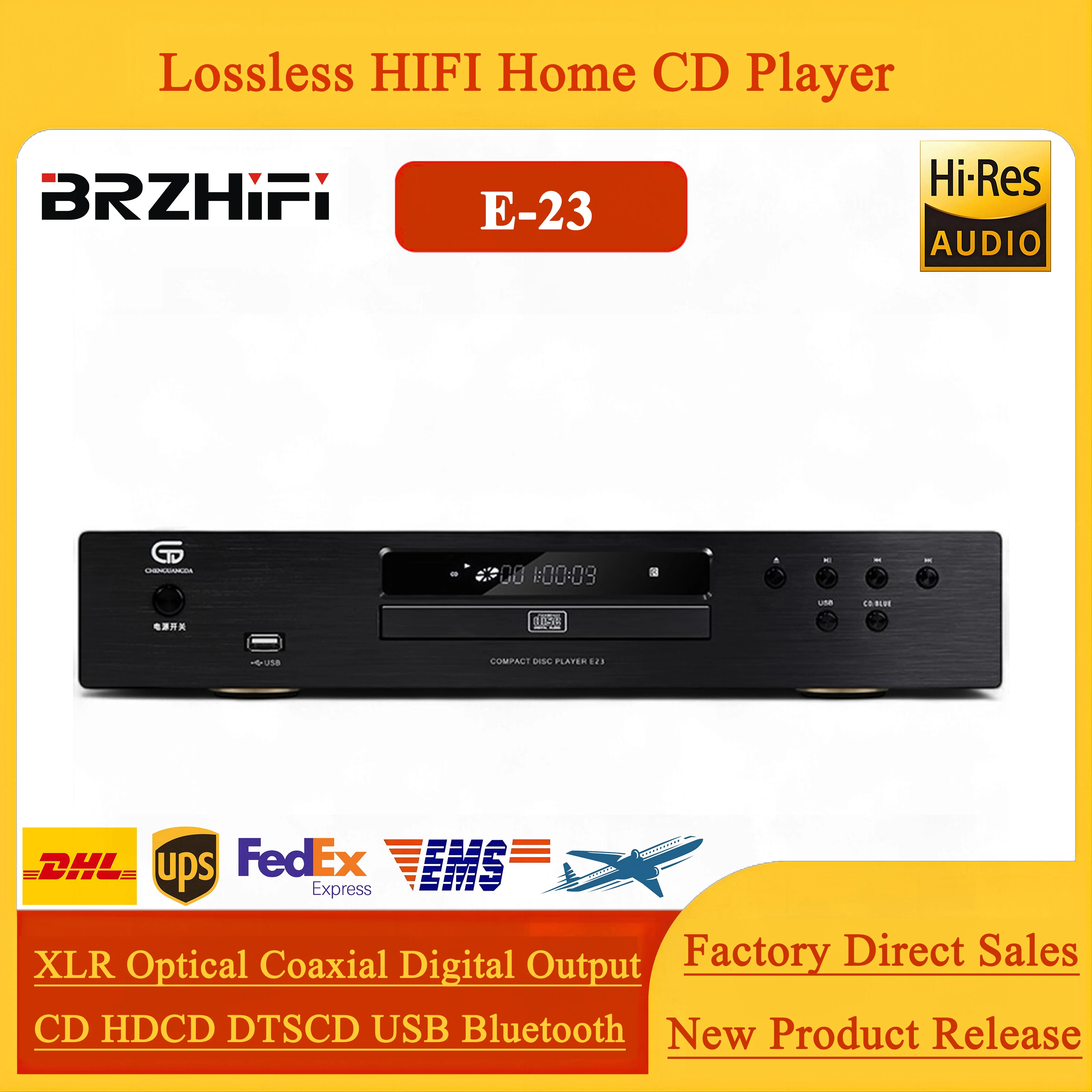 

BRZHIFI CD-плеер Домашний профессиональный проигрыватель дисков без потерь HIFI Fever Grade Bluetooth Record