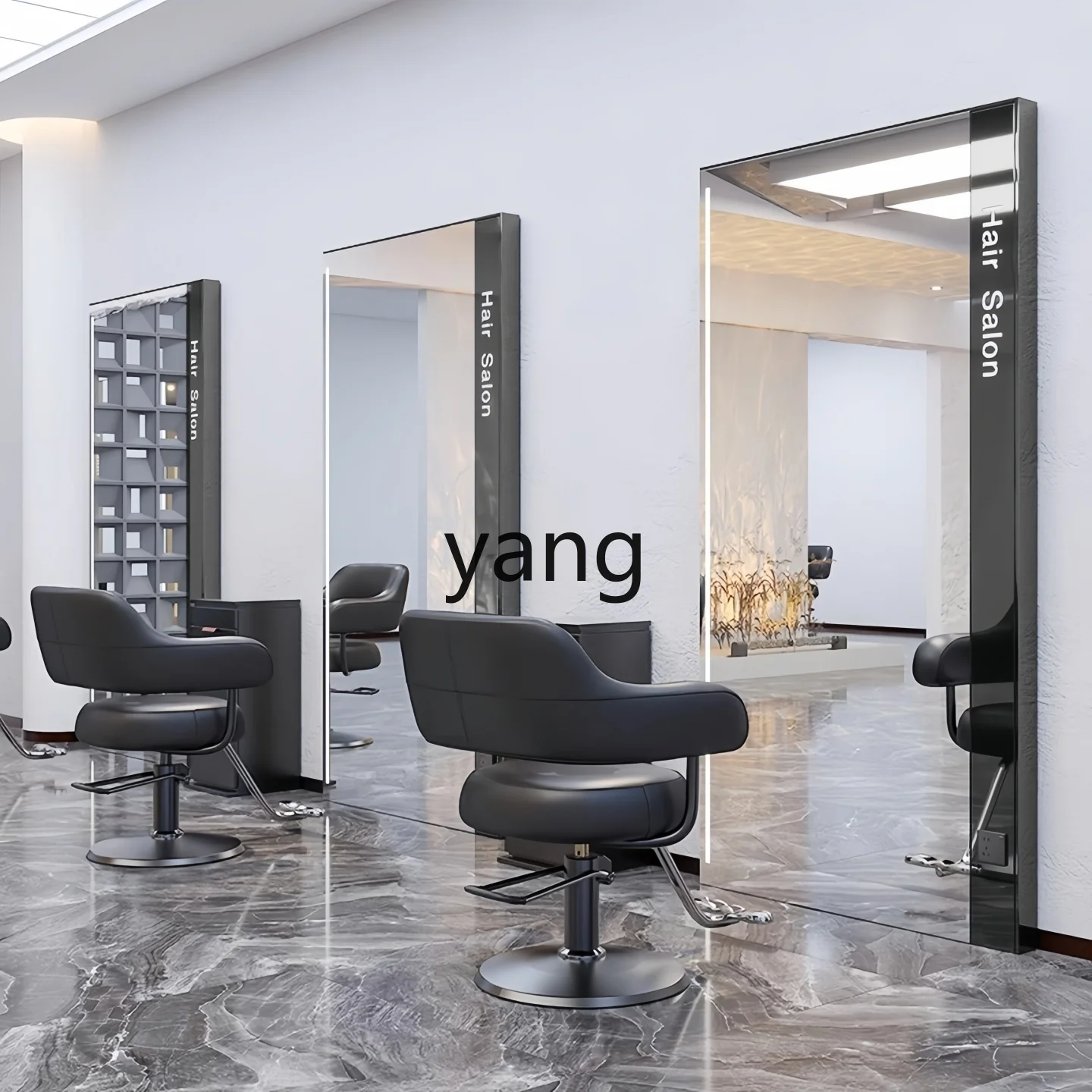 مرآة LTT بحامل لصالونات التجميل الخاصة بأرضية مفردة/مزدوجة الجوانب