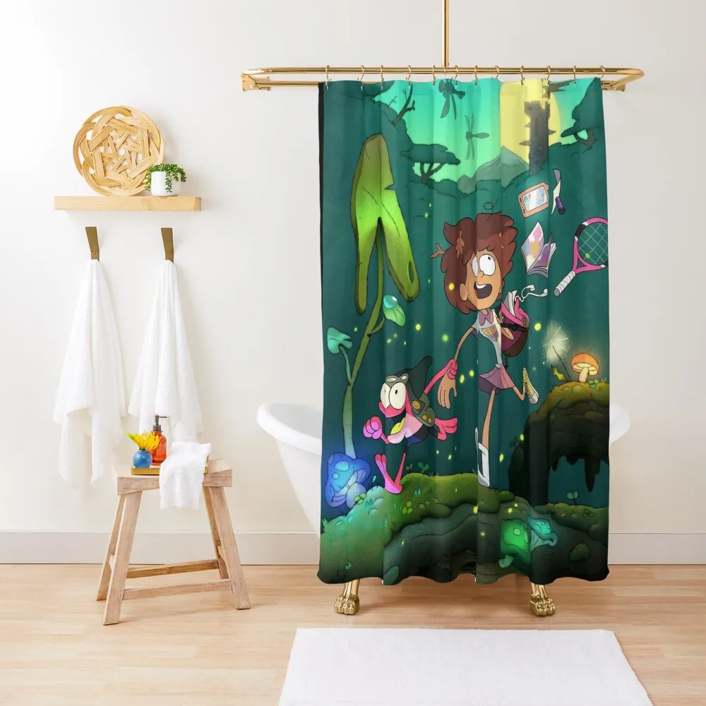 

Amphibia Calamity Powers Shower Curtain Shower Sets For Bathroom Anime Bathroom Waterproof Shower Bathroom Box Curtain