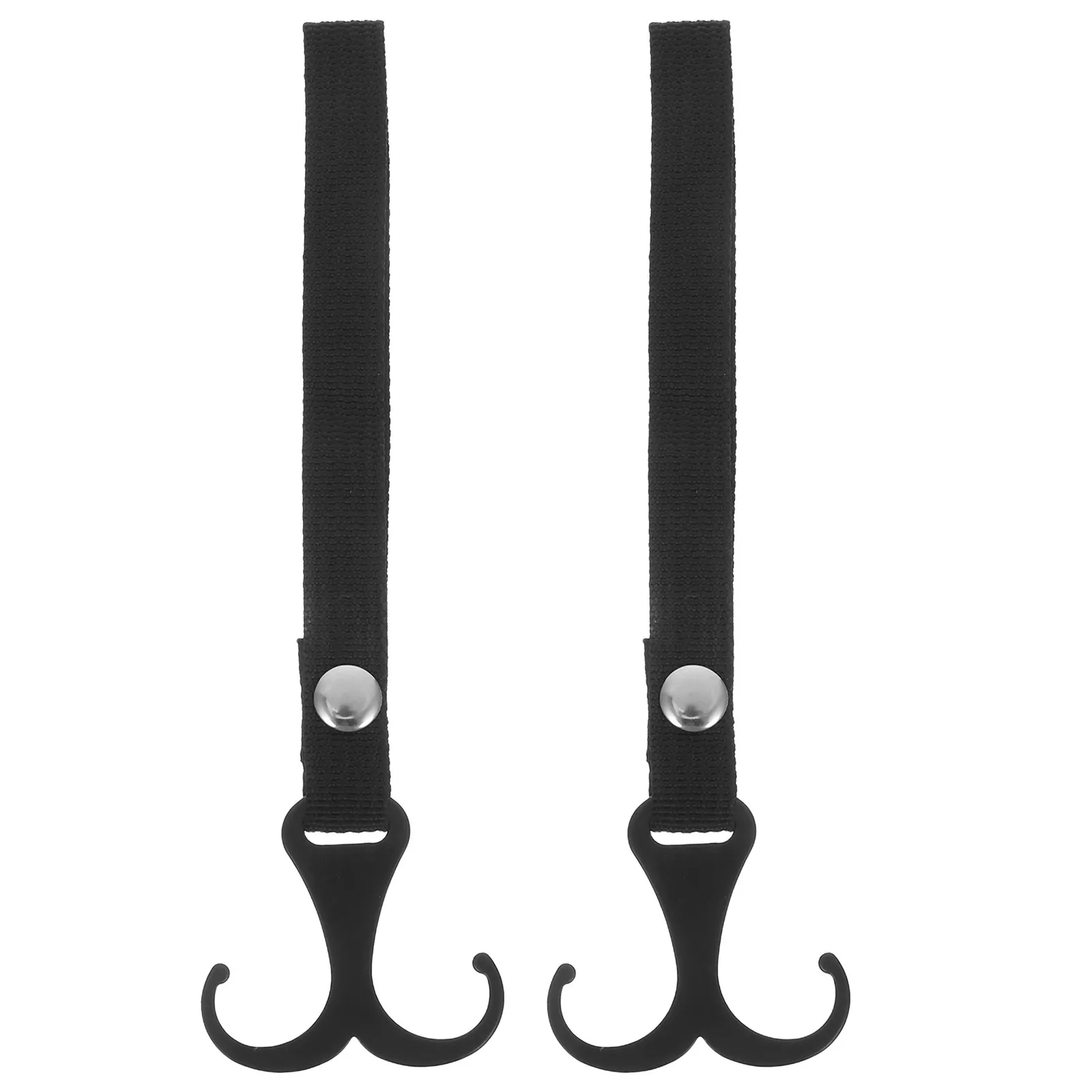 2Pcs Stainless Steel Stroller Hooks No Drill Hanging Clips for Baby Diaper Bags Purse Shopping Grocery Organizer Accessories