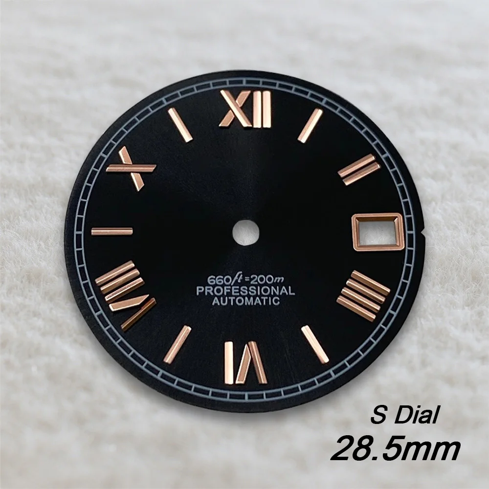 جديد 28.5 مللي متر S شعار روما أمة الله الهاتفي صالح NH35/NH36/4R/7S حركة عالية الجودة أشعة الشمس ساعة مزدوجة تعديل الملحقات