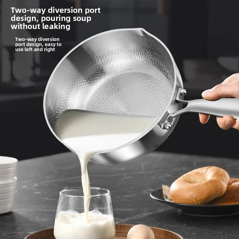 

2025 Pure Titanium Small Milk Pot Non-stick Coating Baby Complementary Food Pot Induction Cooker For Home Baby Soup Pot Cooking